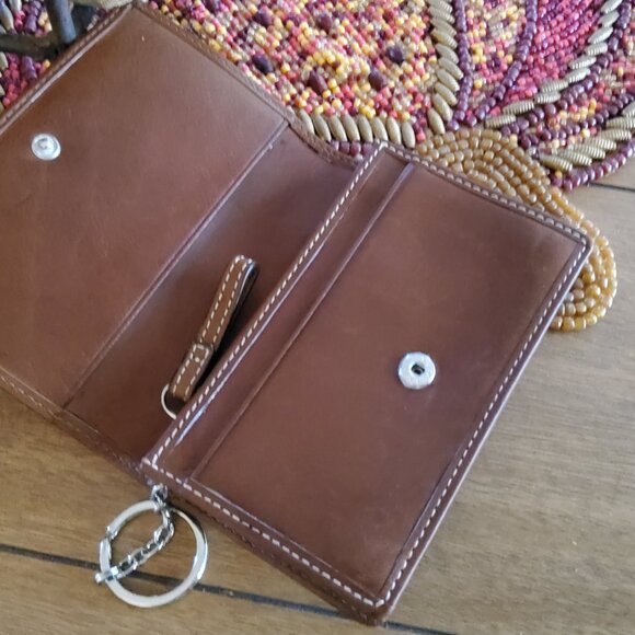 Vintage Coach Hamilton Leatherware Bifold credit Card Holder in Mocha - Picture 3 of 5